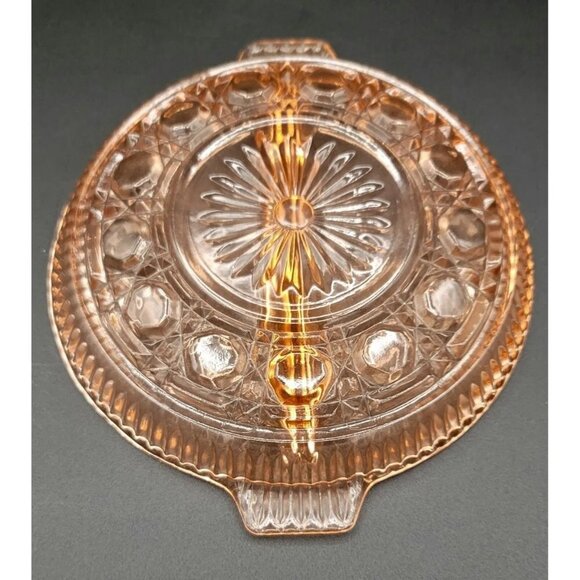 Indiana Glass Pink Windsor Brighton Divided Dish - Picture 9 of 10